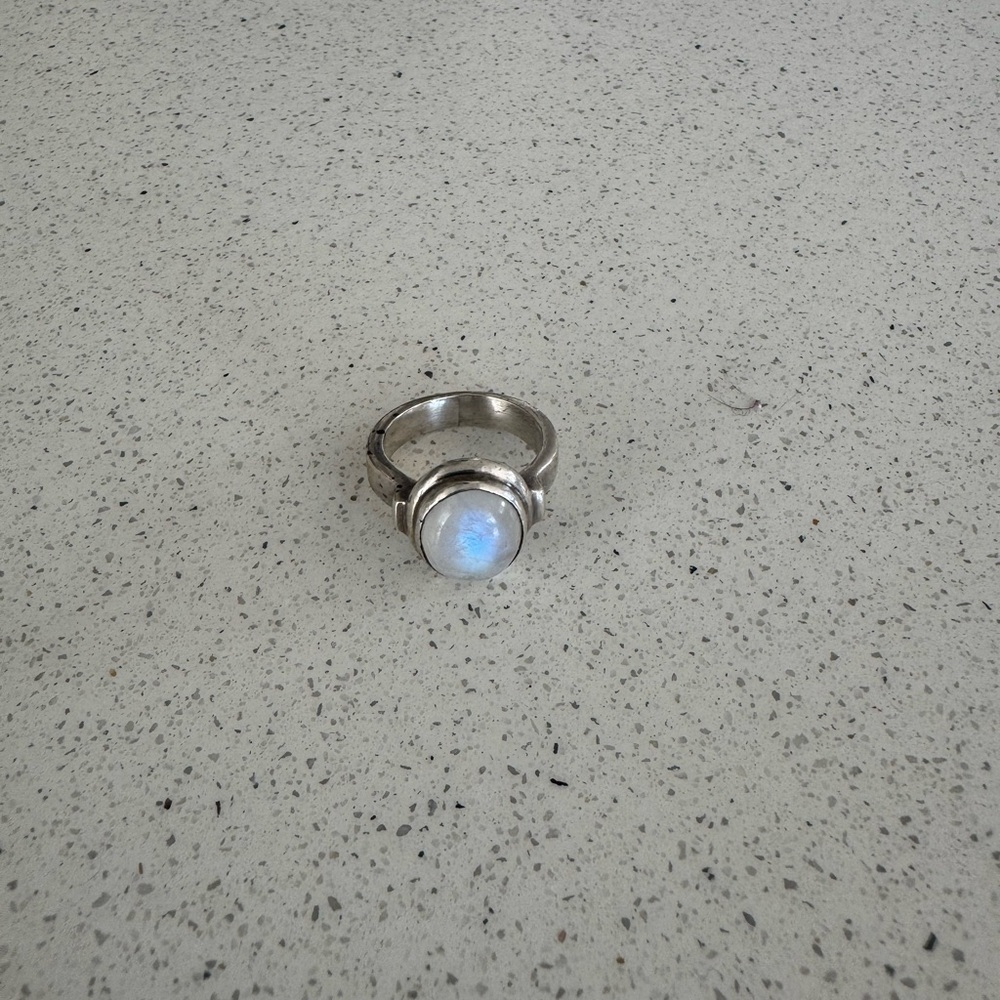 Silver Moonstone Ring